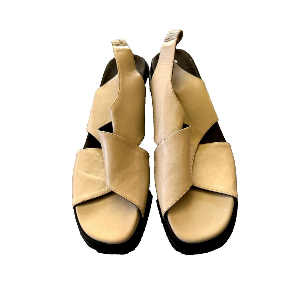 NEW Sudini Leather Open Toe Slip On Shoes Italy Size 10 N